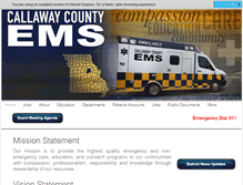 Tablet Screenshot of callawayambulance.org